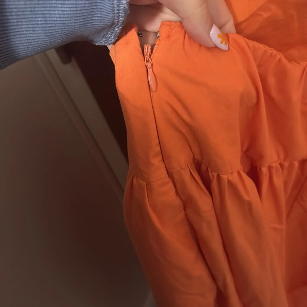 NWT Abercrombie & Fitch Dipped Drop Waist Cutout Maxi Dress - Picture 11 of 16